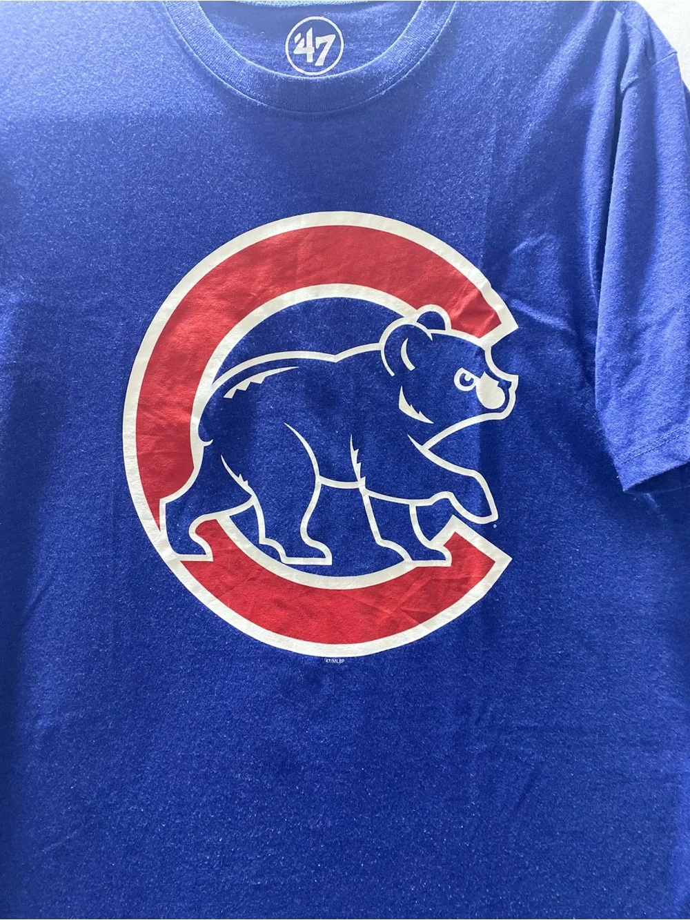 47 Chicago Cubs MLB Baseball Short Sleeve Graphic T-Shirt Blue Small